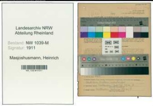 Entnazifizierung Heinrich Masjoshusmann , geb. 20.11.1895 (Fleischbeschauer)