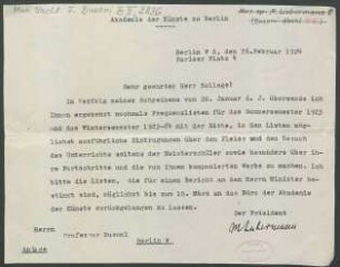 Brief an Ferruccio Busoni : 26.02.1924