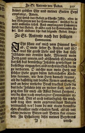 Zu St. Antonio nach der heiligen Communion. - Litaney zu allen Heiligen.