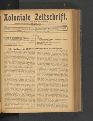 Nr. 23. Berlin, 2. Juni 1911. 12. Jahrgang.