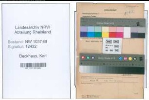Entnazifizierung Karl Beckhaus , geb. 08.02.1913 (Tontechniker)