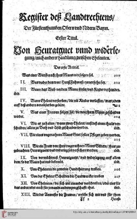 Register deß Landtrechtens