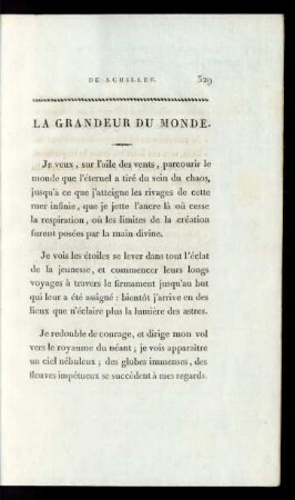 La Grandeur Du Monde.