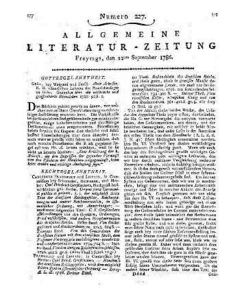 [Reuß, C. F.]: Untersuchung des Küchen-Salzes nach seinen vorzüglichen Eigenschaften und Wirkungen beim Einsalzen. Heidelberg: Pfähler 1786