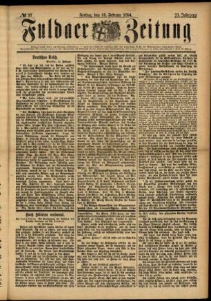 Ausgabe vom Freitag, den 16. Februar 1894.