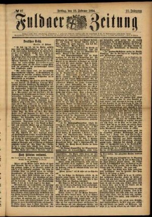 Ausgabe vom Freitag, den 16. Februar 1894.