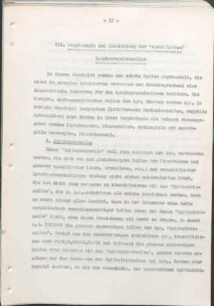 III. Morphologie und Entwicklung der "spezifischen" Lymphogranulomzellen