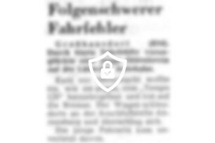 Folgenschwerer Fahrfehler