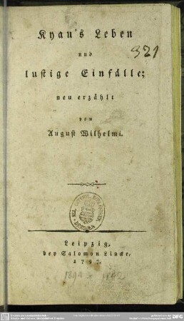 Kyau's Leben und lustige Einfälle