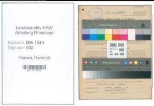 Entnazifizierung Heinrich Huewe , geb. 16.09.1906 (Bahnarbeiter)