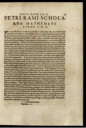 Petri rami scholarum mathematicarum. Lib II.