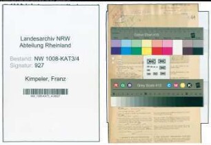 Entnazifizierung Franz Kimpeler , geb. 02.05.1900 ()