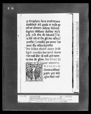 Pontificale aus Mainz — Schriftseite mit Initale T (e) igitur