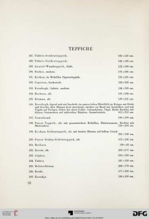 Teppiche (Nr. 187-326)