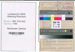 Entnazifizierung Gertrud Neuhausen , geb. 30.07.1906 (Kauffrau)