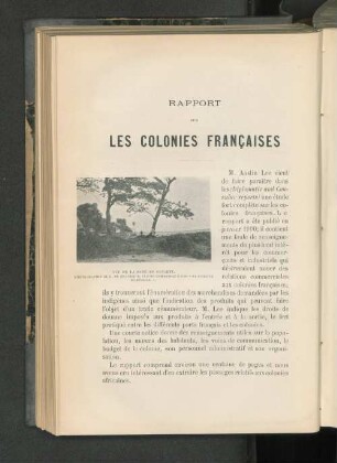 Rapport Sur Les Colonies Francaises.