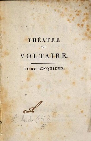 Théâtre De Voltaire, 5