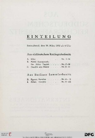 Einteilung