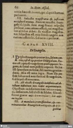 Caput XVIII. De Evangelio
