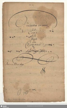 O vulneratum cor amoris o cor plagatum salvatoris - Mus.1733-E-503a : V (3), bc