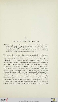 V. The development of transit