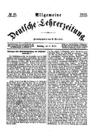 Vorfragen über Geschichtsschreibung und Geschichtsunterricht