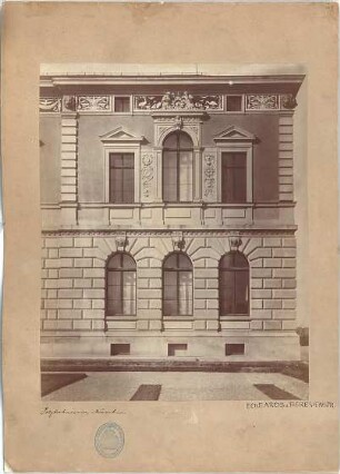 Neureuther, Gottfried von; München; Königlich - Bayerische Polytechnische Schule (TU) - Nordflügel - Eckrisalit