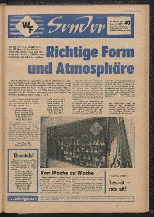 Betriebszeitung 'WF-Sender', Nr.40/1965 (21. Oktober 1965)