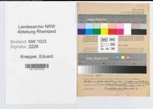Entnazifizierung Eduard Knepper , geb. 13.02.1879 (Kaufmann)
