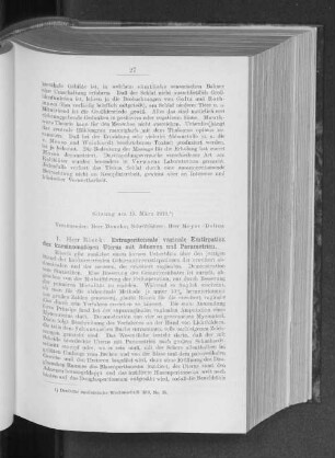 Sitzung am 15. März 1910.