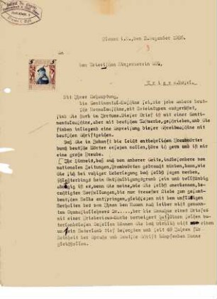Antwortbrief Dr. Petzold, Plauen an den Trierischen Winzerverein (1926)
