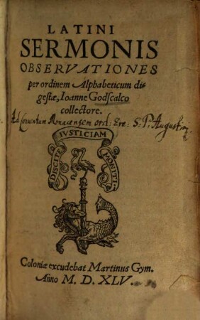 Latini Sermonis Observationes : per ordinem Alphabeticum digestae