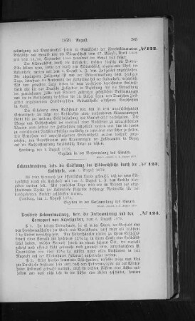 No. 124 Revidirte Bekanntmachung, betr. die Aufbewahrung und den Transport von Schießpulver