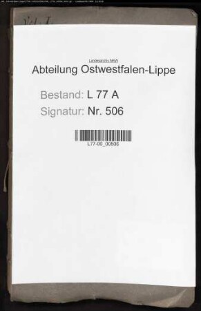Anstellung der Amtsschreiber u. Assessoren (Hebungsbeamten) beim Amt Brake, Bd. 1