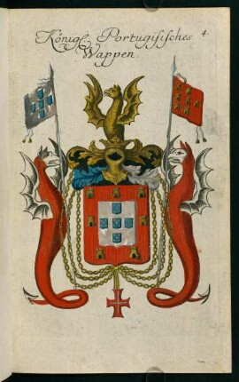 4, Wappen des Königs in Portugal