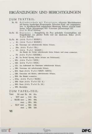 Ergänzungen und Berichtigungen