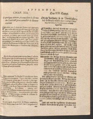 Chap. XIII. = Das XIII. Capitel.