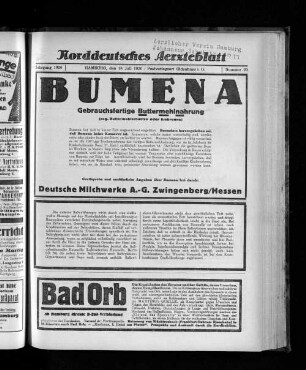Jahrgang 1926, Hamburg, den 18. Juli 1926, Nummer 29