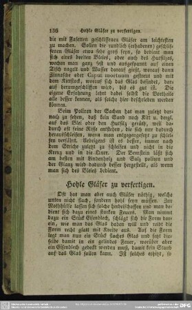 Hohle Gläser zu verfertigen