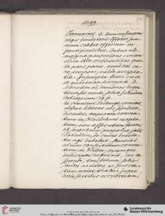 Diarium 1699