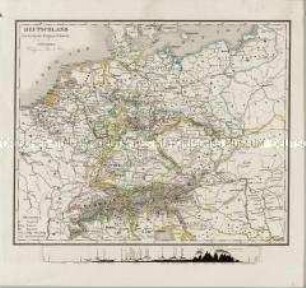 Deutschland, Niederlande, Belgien, Schweiz. Mit einem Höhenprofil