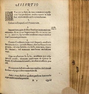 De arrestis seu manuum iniectionibus assertiones