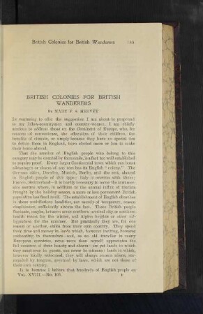 British Colonies for British Wanderers