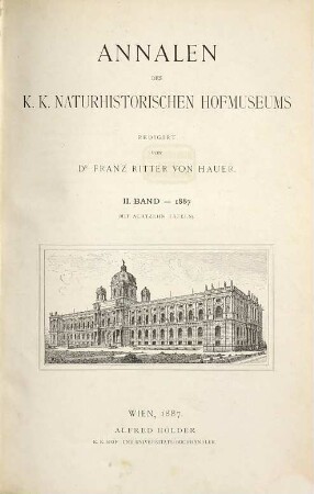 Annalen des Naturhistorischen Hofmuseums. 2. 1887
