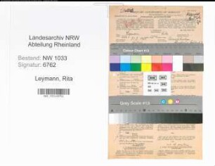 Entnazifizierung Rita Leymann , geb. 31.08.1920 (Stenotypistin)