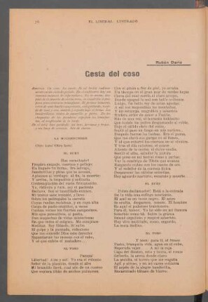 Gesta del coso
