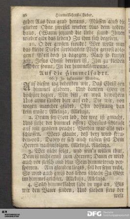 Himmelfahrts-Lieder.