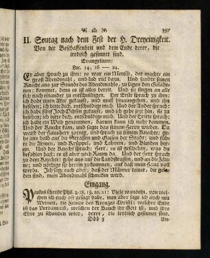 397-398, Evangelium; Eingang