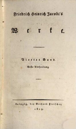 Friedrich Heinrich Jacobi's Werke, 4,1