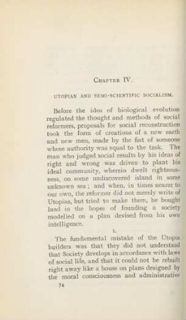 Chapter IV. Utopian And Semi-Scientific Socialism.